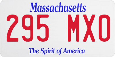 MA license plate 295MX0