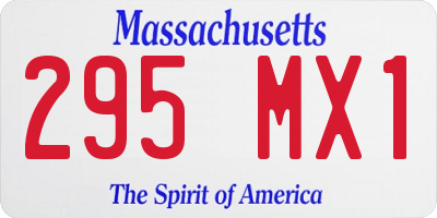 MA license plate 295MX1