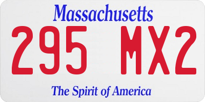 MA license plate 295MX2