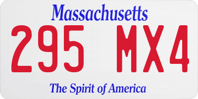 MA license plate 295MX4