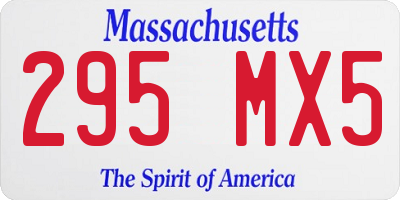 MA license plate 295MX5