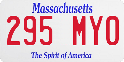 MA license plate 295MY0