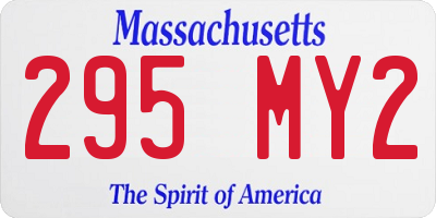 MA license plate 295MY2