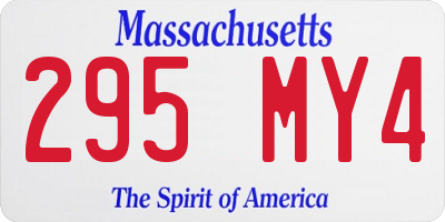 MA license plate 295MY4