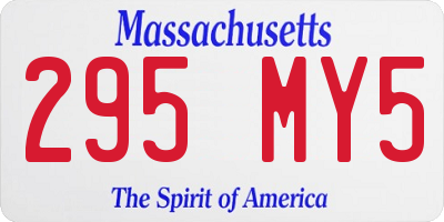 MA license plate 295MY5