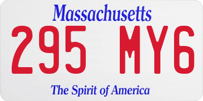 MA license plate 295MY6
