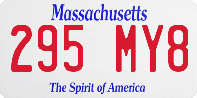MA license plate 295MY8