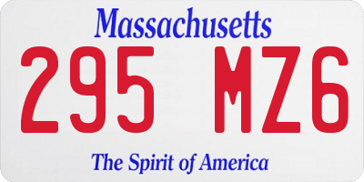 MA license plate 295MZ6