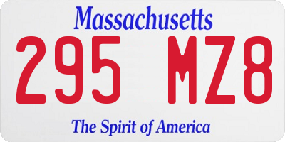 MA license plate 295MZ8