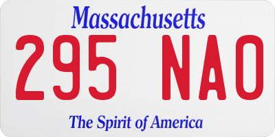 MA license plate 295NA0