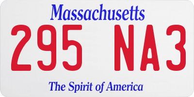 MA license plate 295NA3