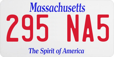MA license plate 295NA5
