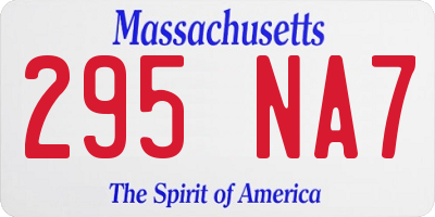 MA license plate 295NA7