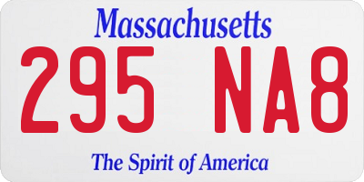 MA license plate 295NA8