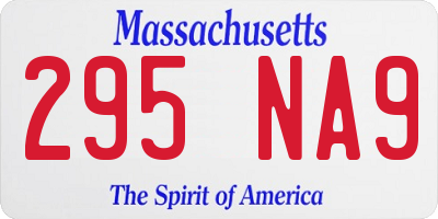 MA license plate 295NA9