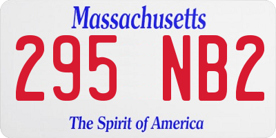 MA license plate 295NB2