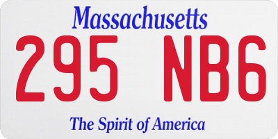 MA license plate 295NB6