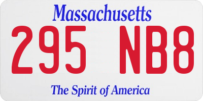 MA license plate 295NB8