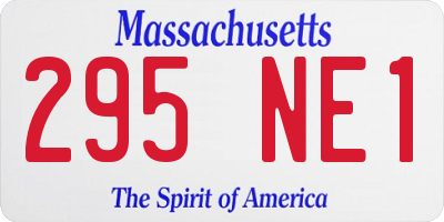 MA license plate 295NE1
