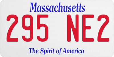 MA license plate 295NE2