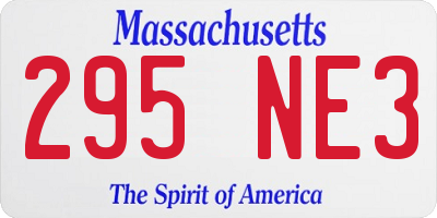 MA license plate 295NE3