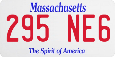 MA license plate 295NE6