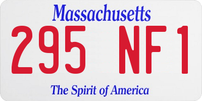 MA license plate 295NF1