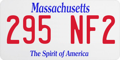 MA license plate 295NF2