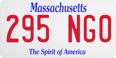 MA license plate 295NG0