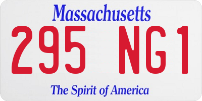 MA license plate 295NG1