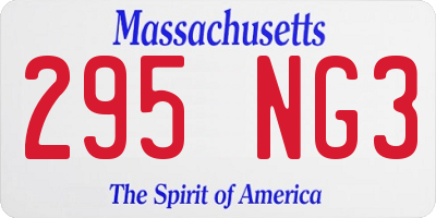 MA license plate 295NG3
