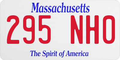 MA license plate 295NH0