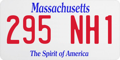 MA license plate 295NH1
