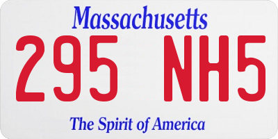 MA license plate 295NH5