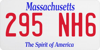 MA license plate 295NH6