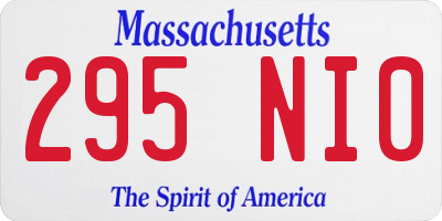 MA license plate 295NI0
