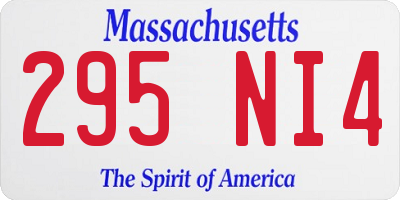 MA license plate 295NI4