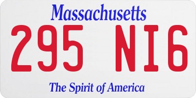 MA license plate 295NI6