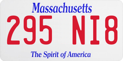 MA license plate 295NI8