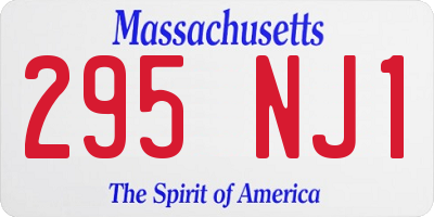 MA license plate 295NJ1