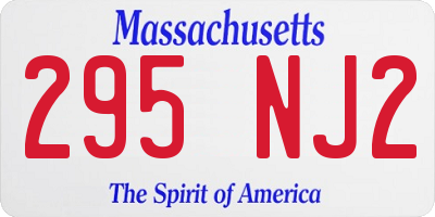 MA license plate 295NJ2