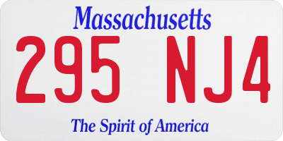 MA license plate 295NJ4