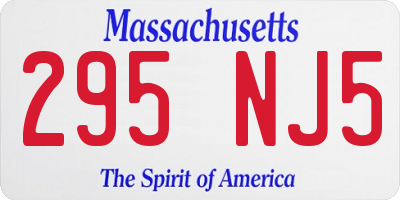 MA license plate 295NJ5