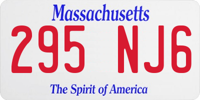 MA license plate 295NJ6