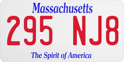MA license plate 295NJ8