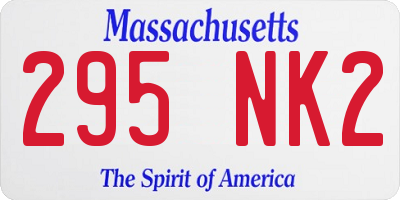 MA license plate 295NK2