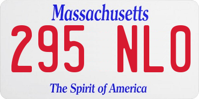 MA license plate 295NL0