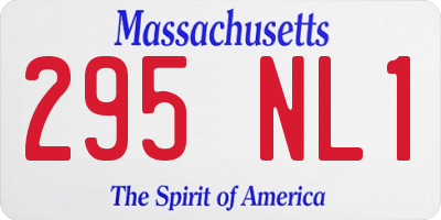 MA license plate 295NL1