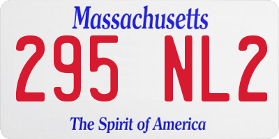 MA license plate 295NL2