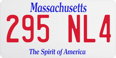 MA license plate 295NL4